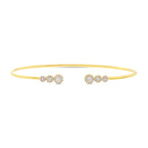 0.32ct 14k Yellow Gold Diamond Bangle